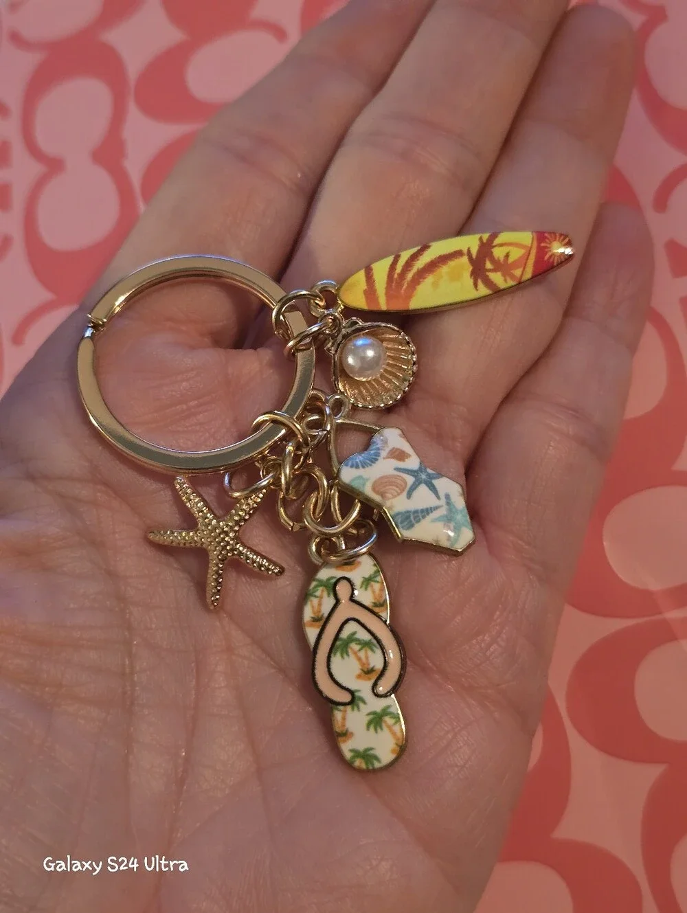 Beach Theme Bag Charm/ Keychain NEW